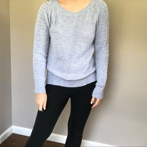 LOFT Blue Chunky Knit Slouchy Sweater